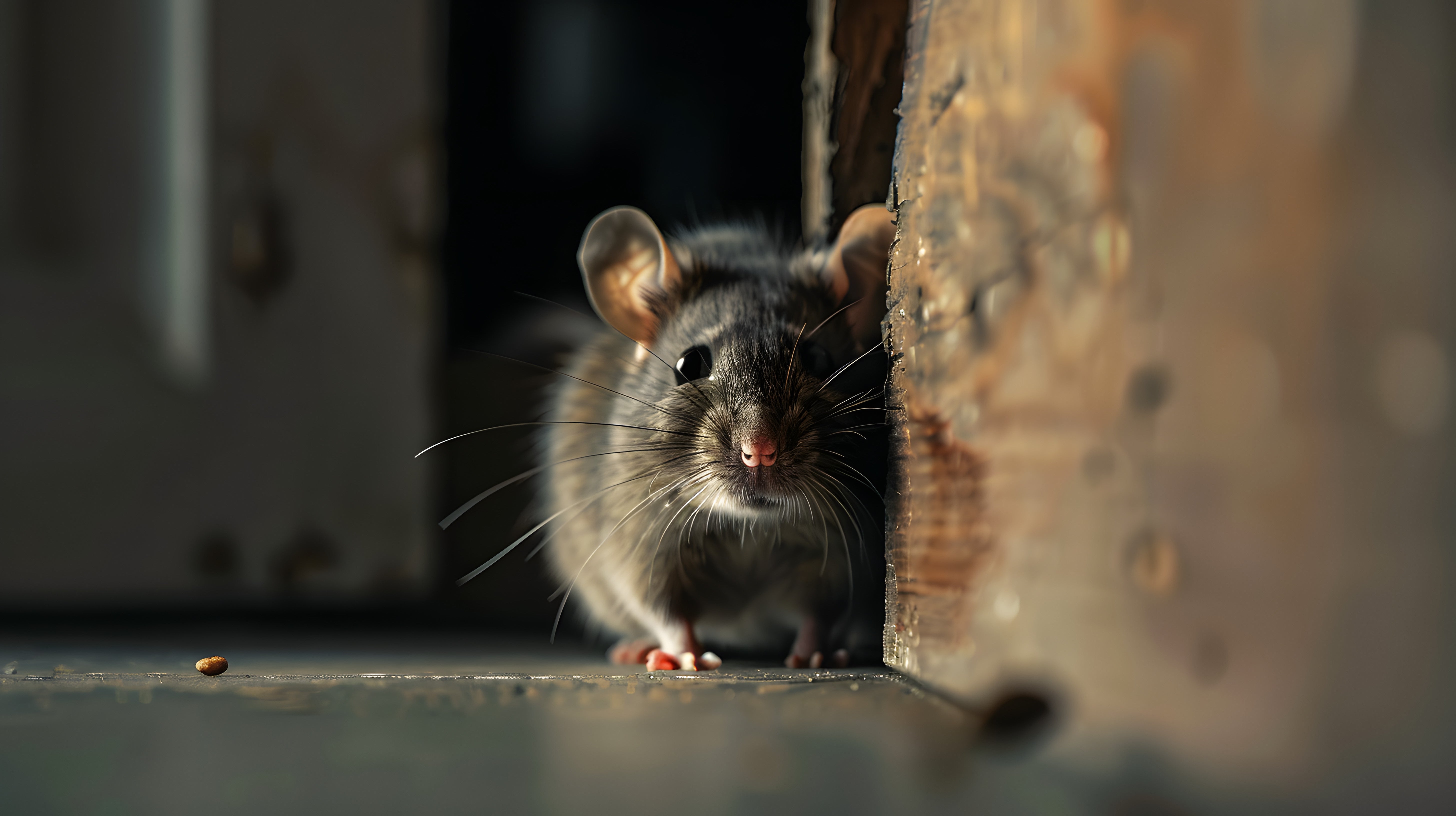 a mouse is hiding in a barn