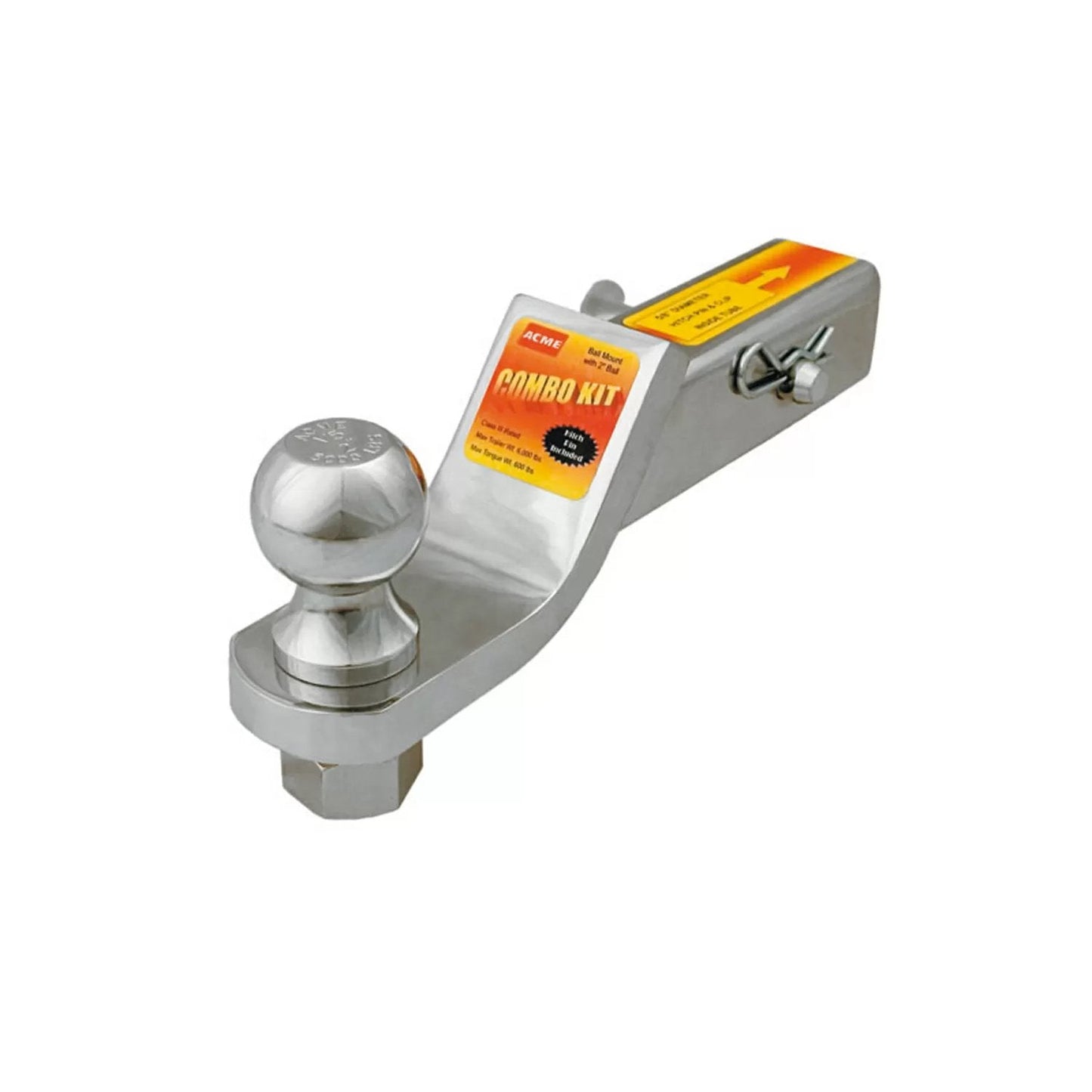 2" Drop, 3/4" Rise Class III Ball Mount Combo Kit - All Chrome Finish - QC Supply -