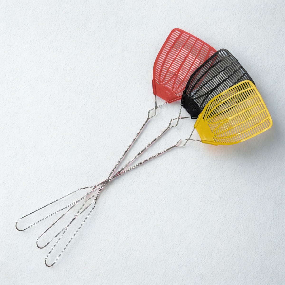 Heavy-Duty Plastic & Metal Flyswatter | Assorted Colors