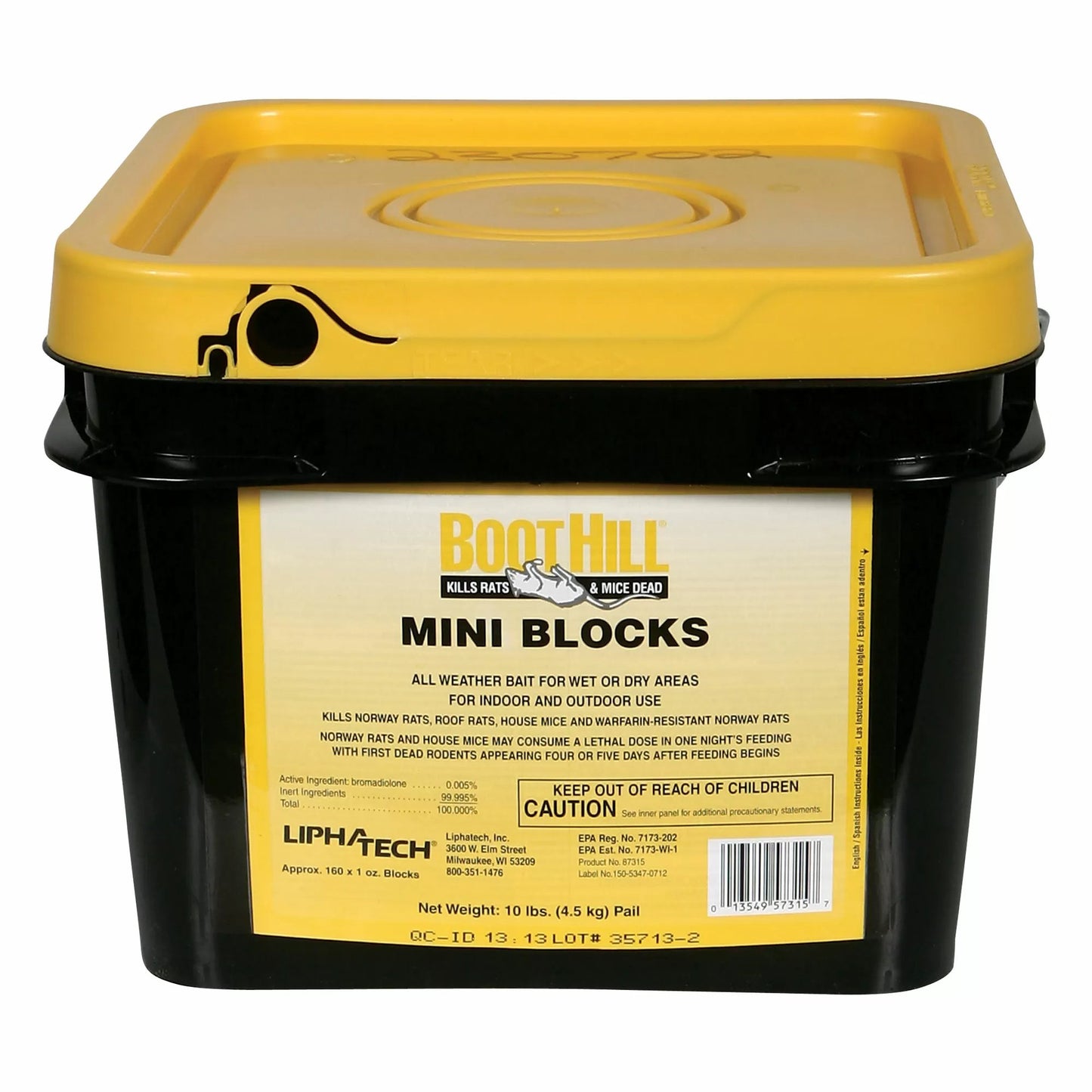 BootHill Rat & Mouse Mini Blocks Bait - 10 lb Bucket