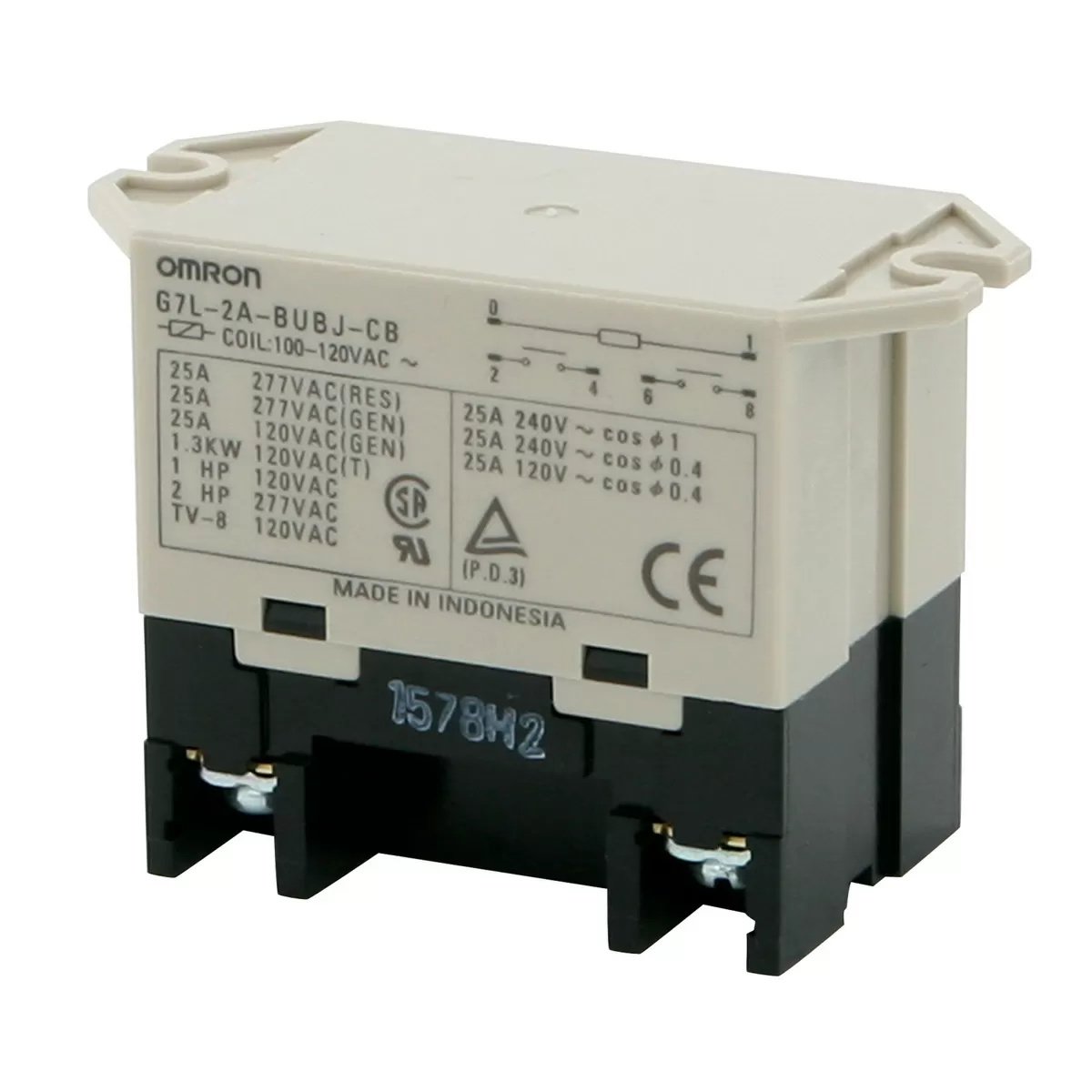 Power Relay 110 Volt - Screw Terminal-653-G7L-2AB-AC1