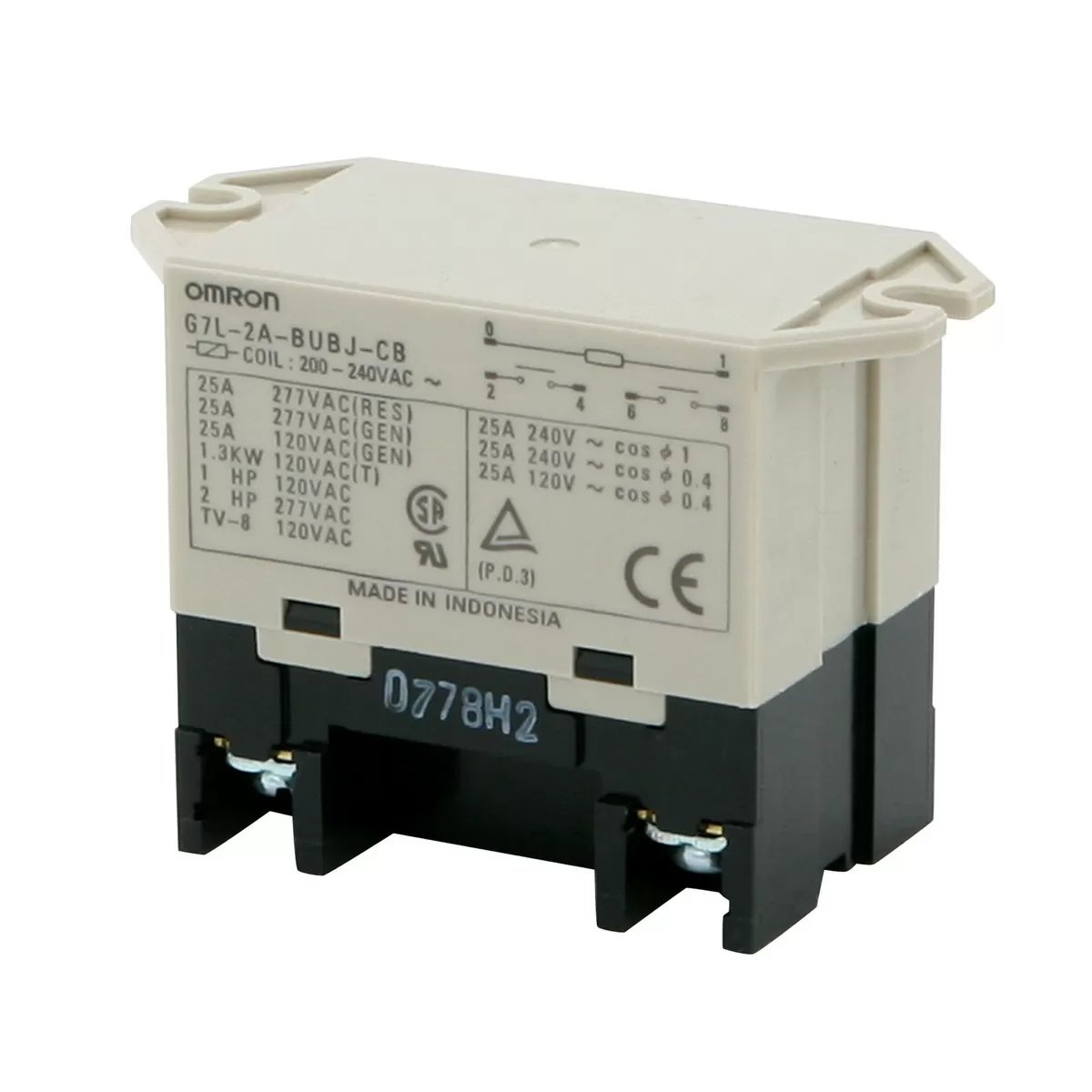 Power Relay 220 Volt - Screw Terminal-653-G7L-2AB-AC2
