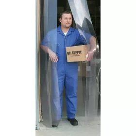 8" Smooth Low Temperature PVC Vinyl Door Strip (Per Foot) - QC Supply -