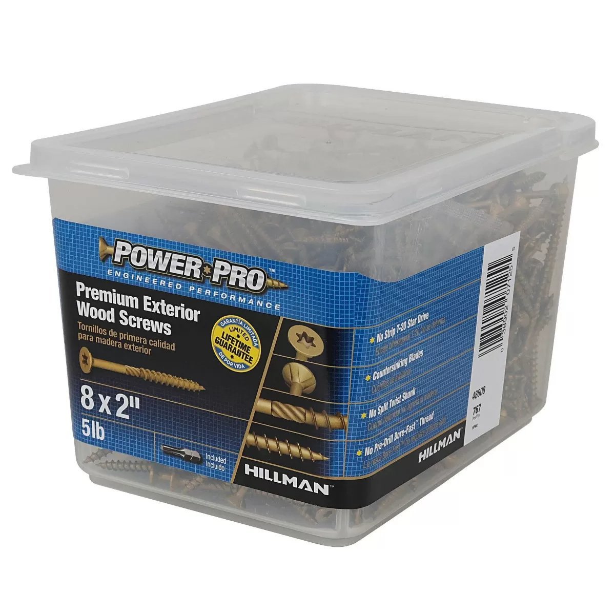 8 x 2 Power Pro™ Outdoor Wood Screw - Star Drive - Ceramic Coated - QC Supply -