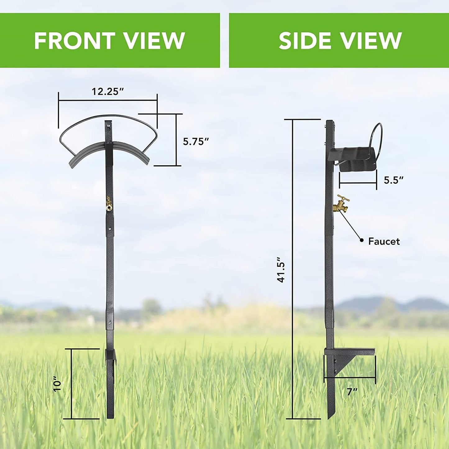 Yard Butler Hose Hanger - With Faucet