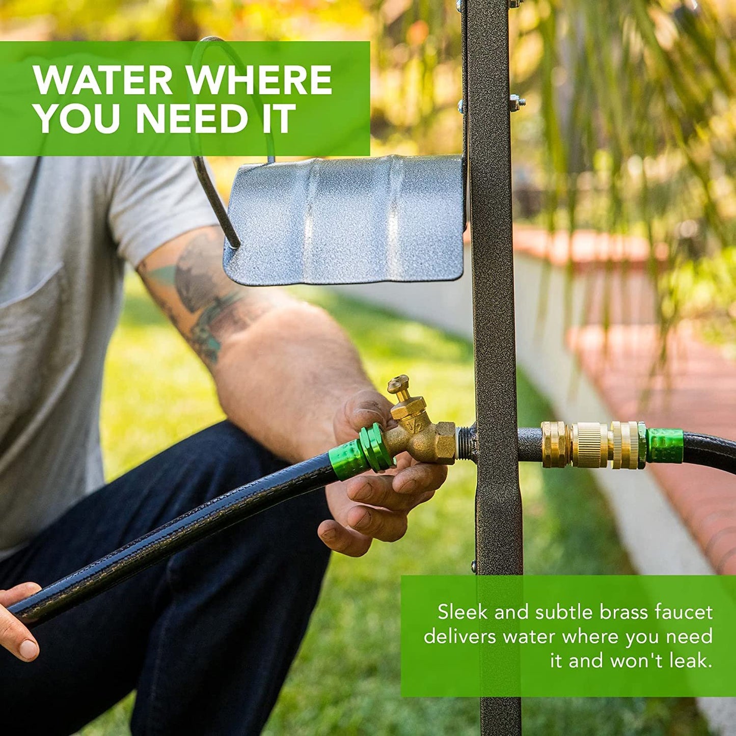 Yard Butler Hose Hanger - With Faucet