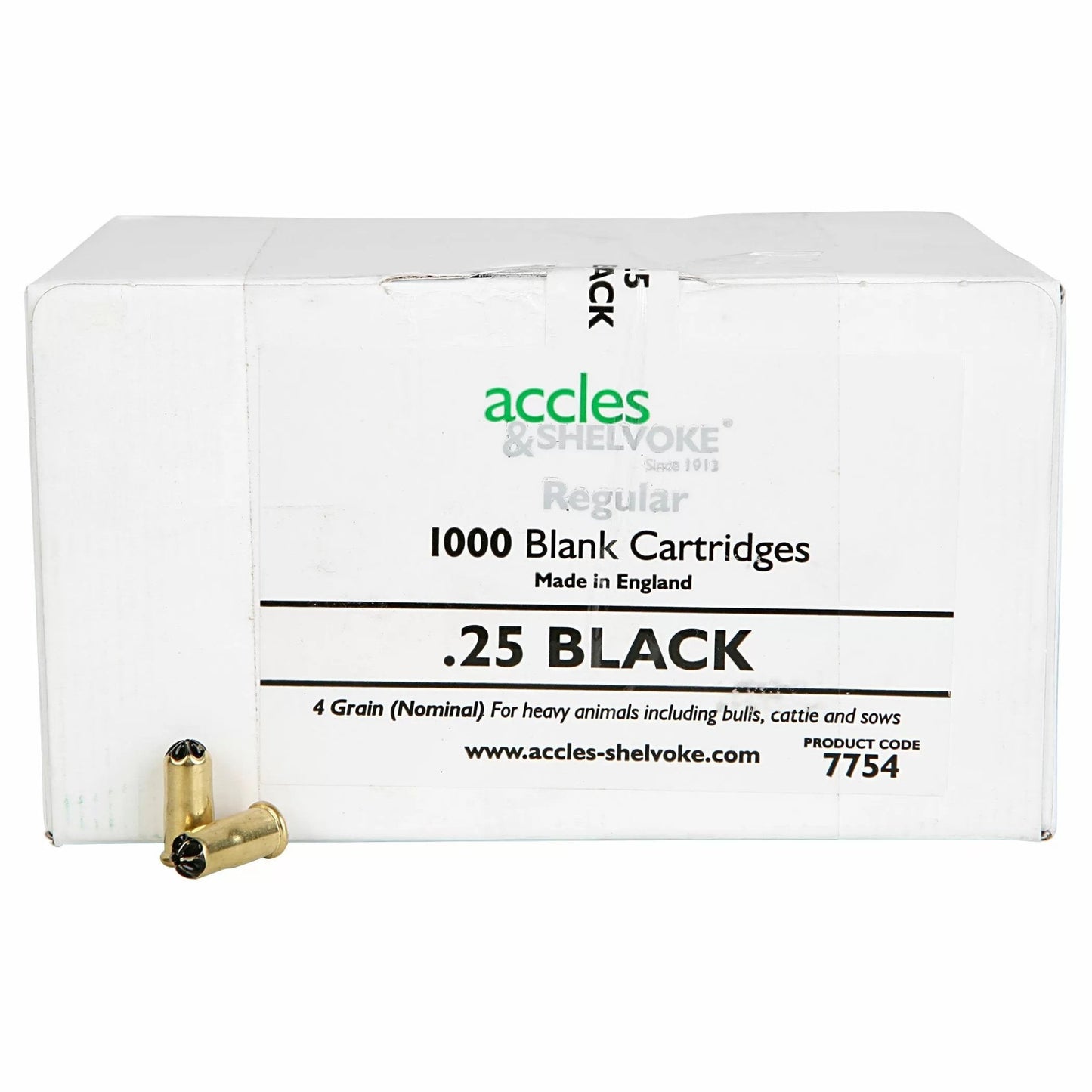 Accles & Shelvoke CASH® .25 Caliber Black 4 Grain Cartridges - 1,000/Box - QC Supply -