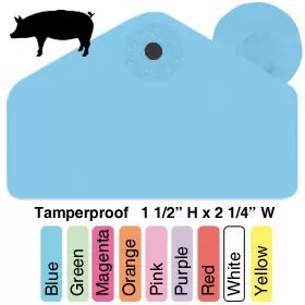 Allflex® Global Tamperproof™ Hog Male Ear Tags - 25/Bag - QC Supply -