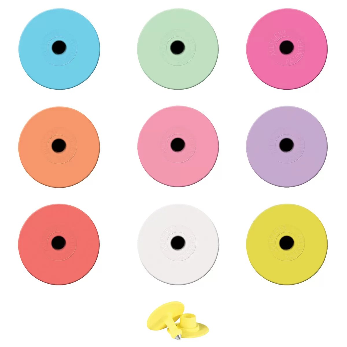 Allflex® Round Button Ear Tag Set - 25/Bag - QC Supply -