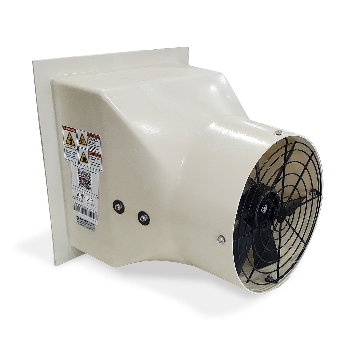 AP® 14" FG Fan with Cone & Shutter – 1/4 HP, 115/230V (APP - 14FC) - QC Supply -