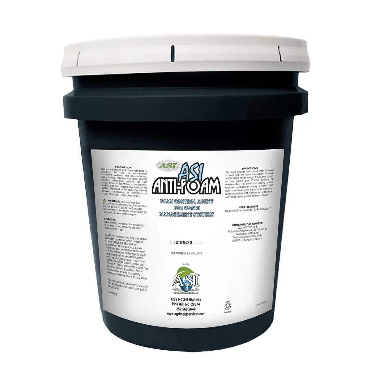 ASI Anti - Foam - 5 Gallon - QC Supply -
