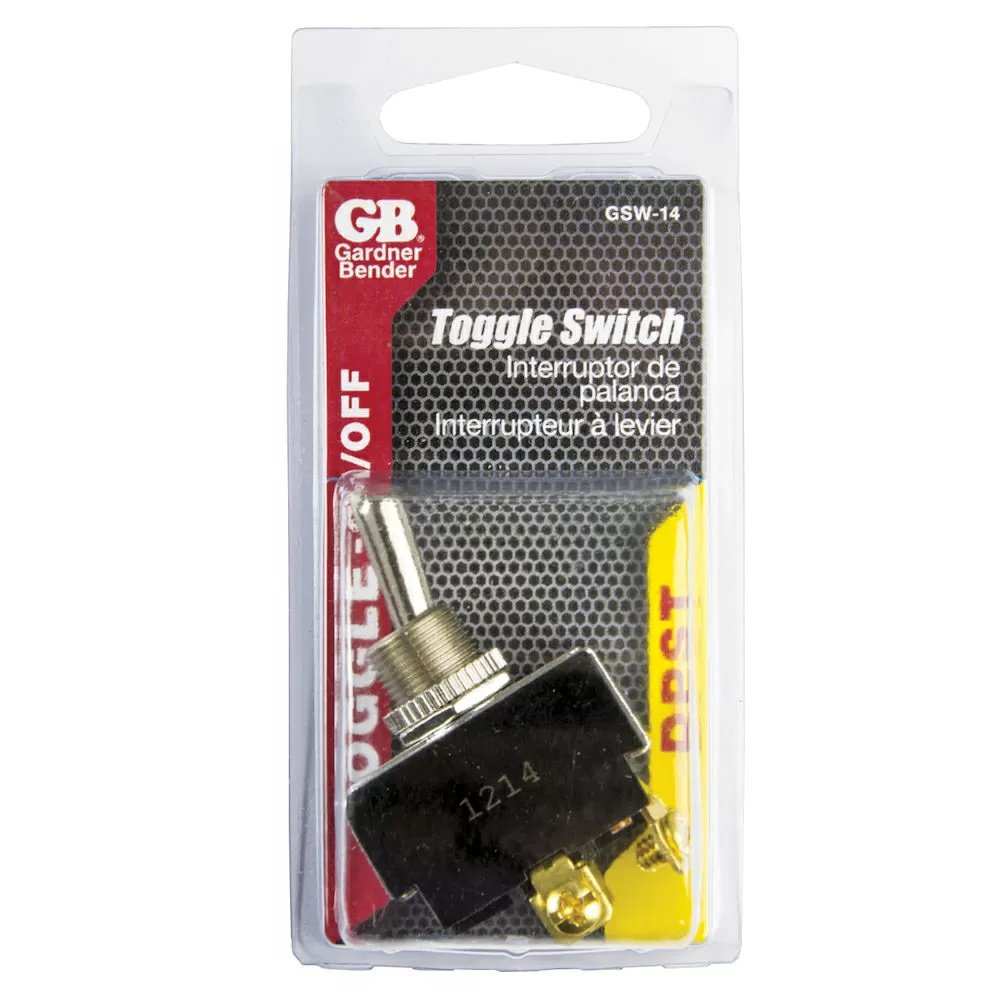 Bat Handle Toggle Switch - DPST, on/off - QC Supply -