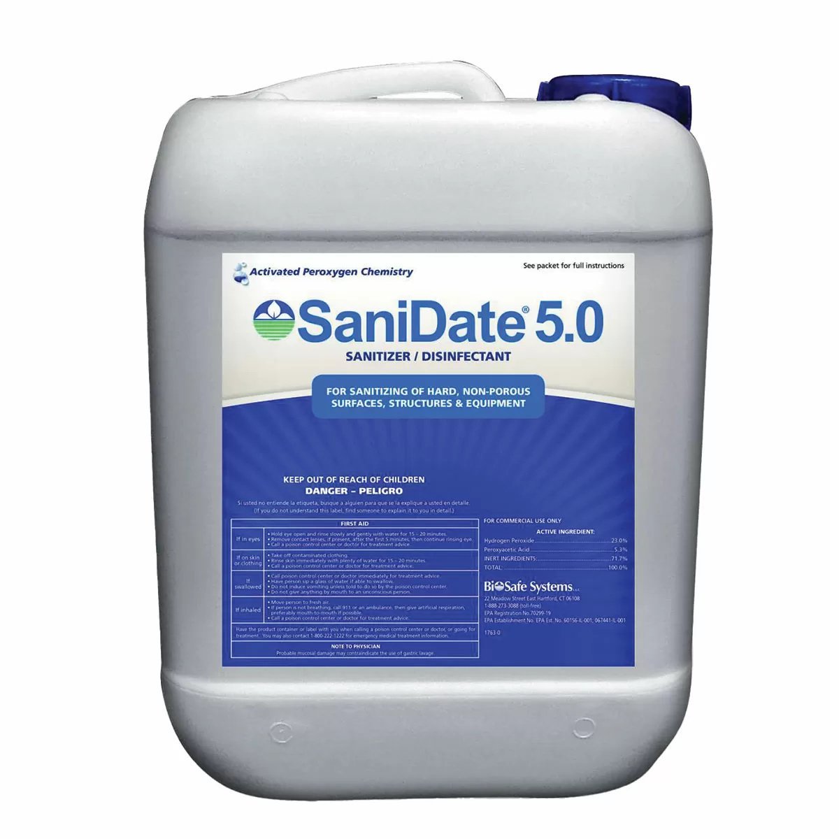 BioSafe Systems SaniDate® 5.0 - 2.5 Gallon - QC Supply -