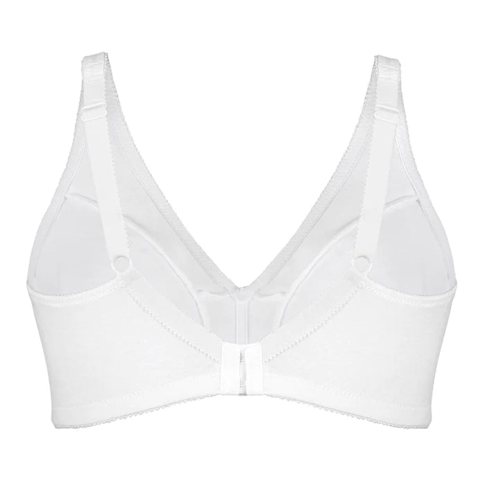 Comfortable Wireless Cotton Bra with Unlined Seamed Cups - QC Supply -