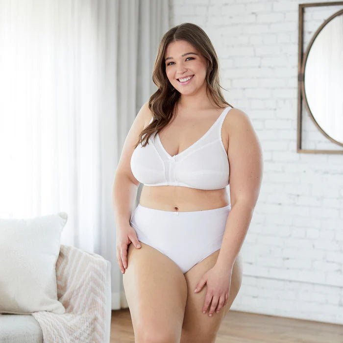 Comfortable Wireless Cotton Bra with Unlined Seamed Cups - QC Supply -