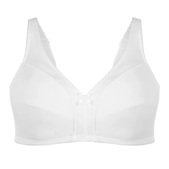 Comfortable Wireless Cotton Bra with Unlined Seamed Cups - QC Supply -