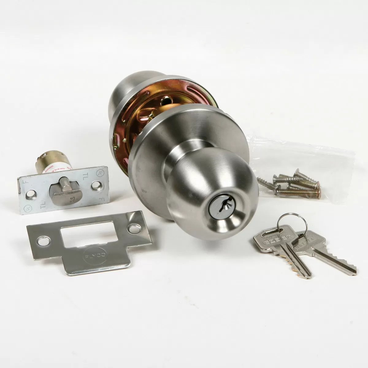 Commercial Duty Door Knob - With Lock - QC Supply -