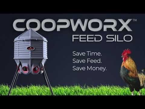 CoopWorx Chicken Feed Silo - Adjustable Legs - QC Supply -