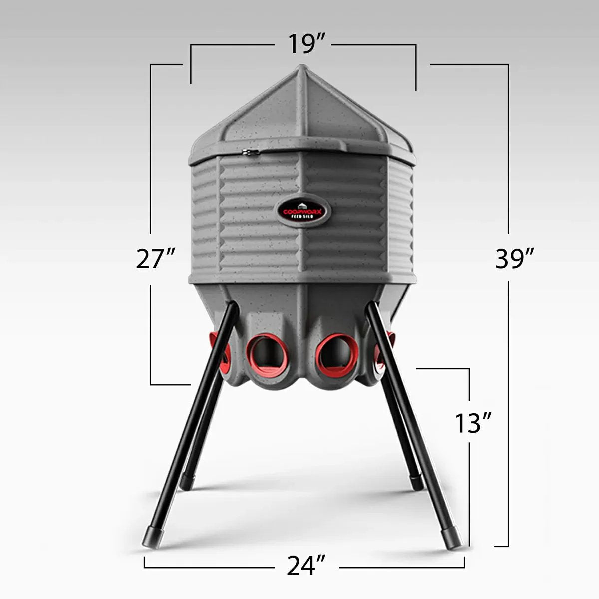 CoopWorx Chicken Feed Silo - Adjustable Legs - QC Supply -