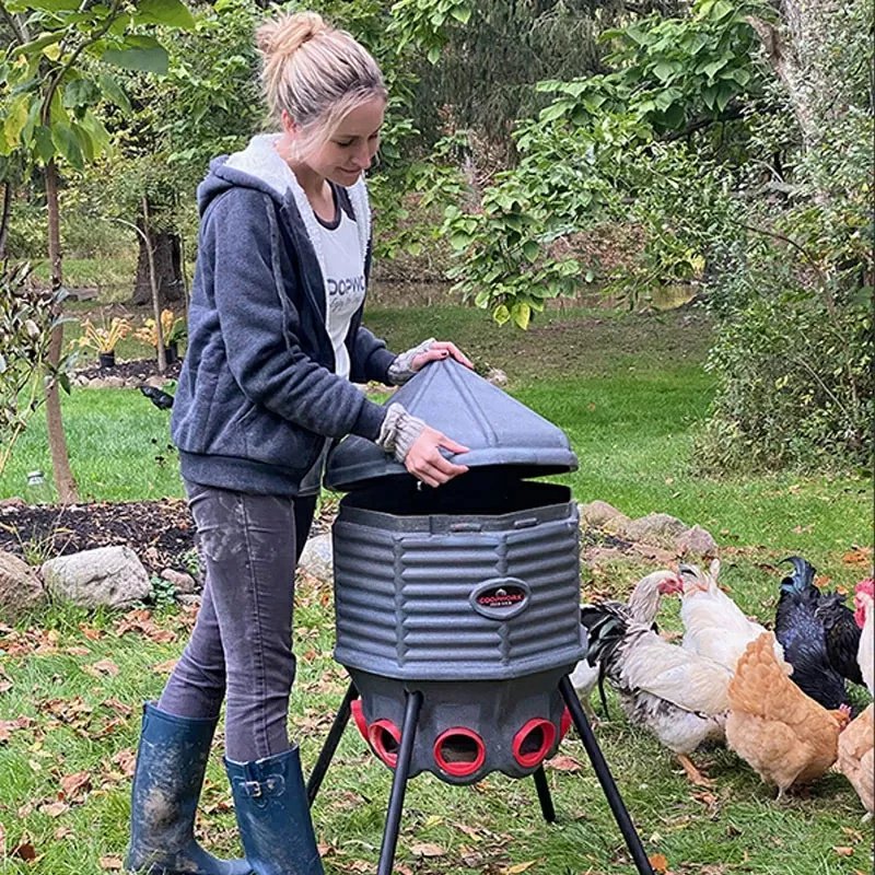 CoopWorx Chicken Feed Silo - Adjustable Legs - QC Supply -