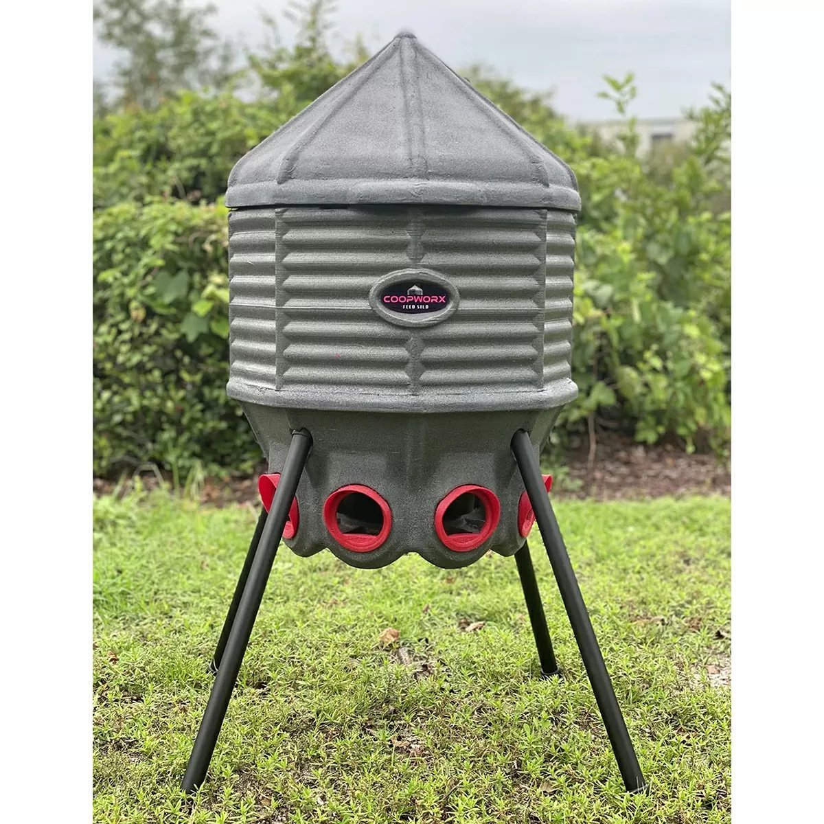 CoopWorx Chicken Feed Silo - Adjustable Legs - QC Supply -