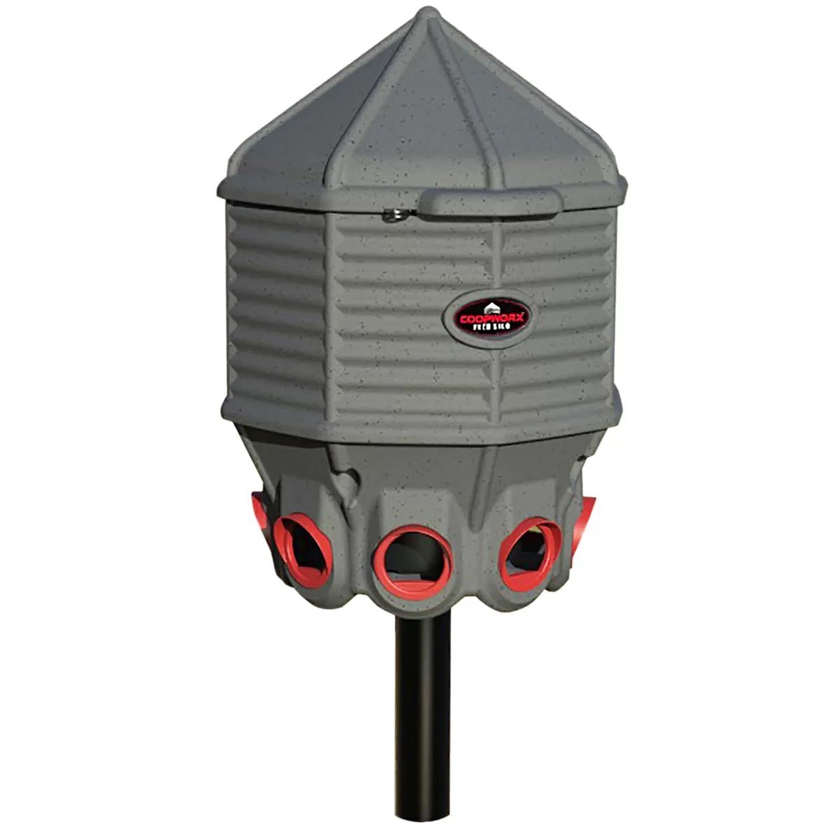 CoopWorx Chicken Feed Silo - Single Post Mount - QC Supply -