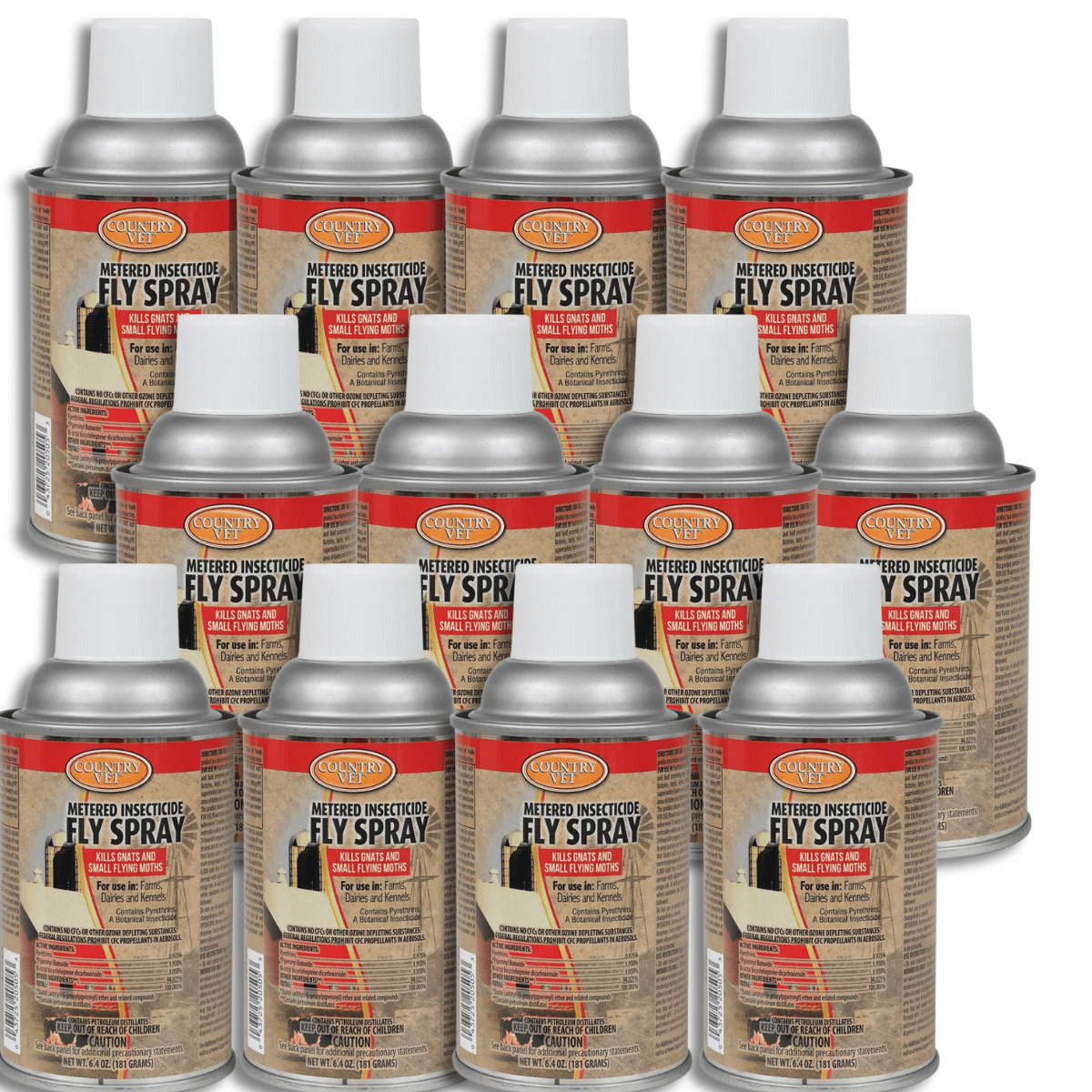 Country Vet® Fly Spray - 6.4 oz. - 12 Pack - QC Supply -