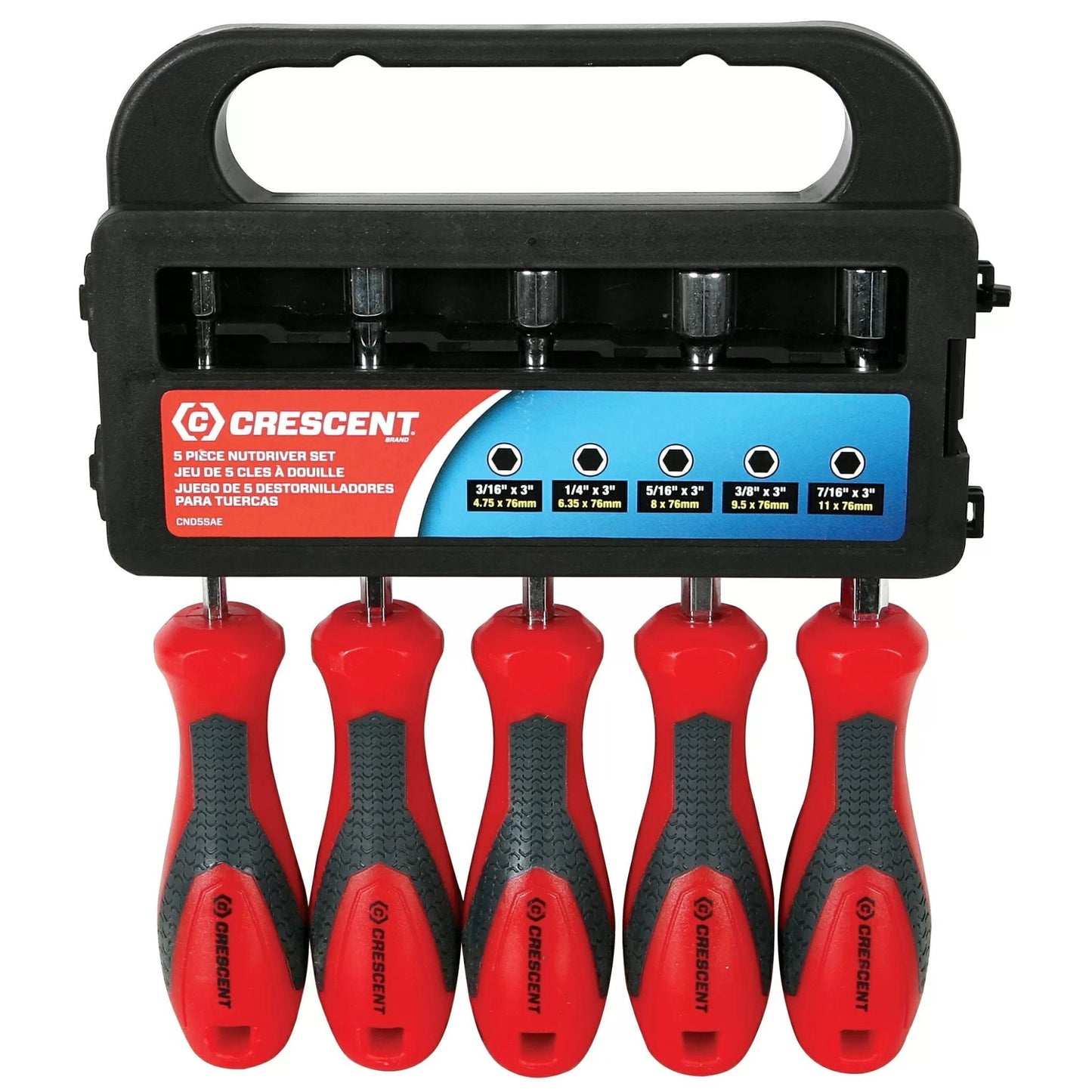 Crescent® Dura - Driver Nut Driver 5 - Piece Set - QC Supply -
