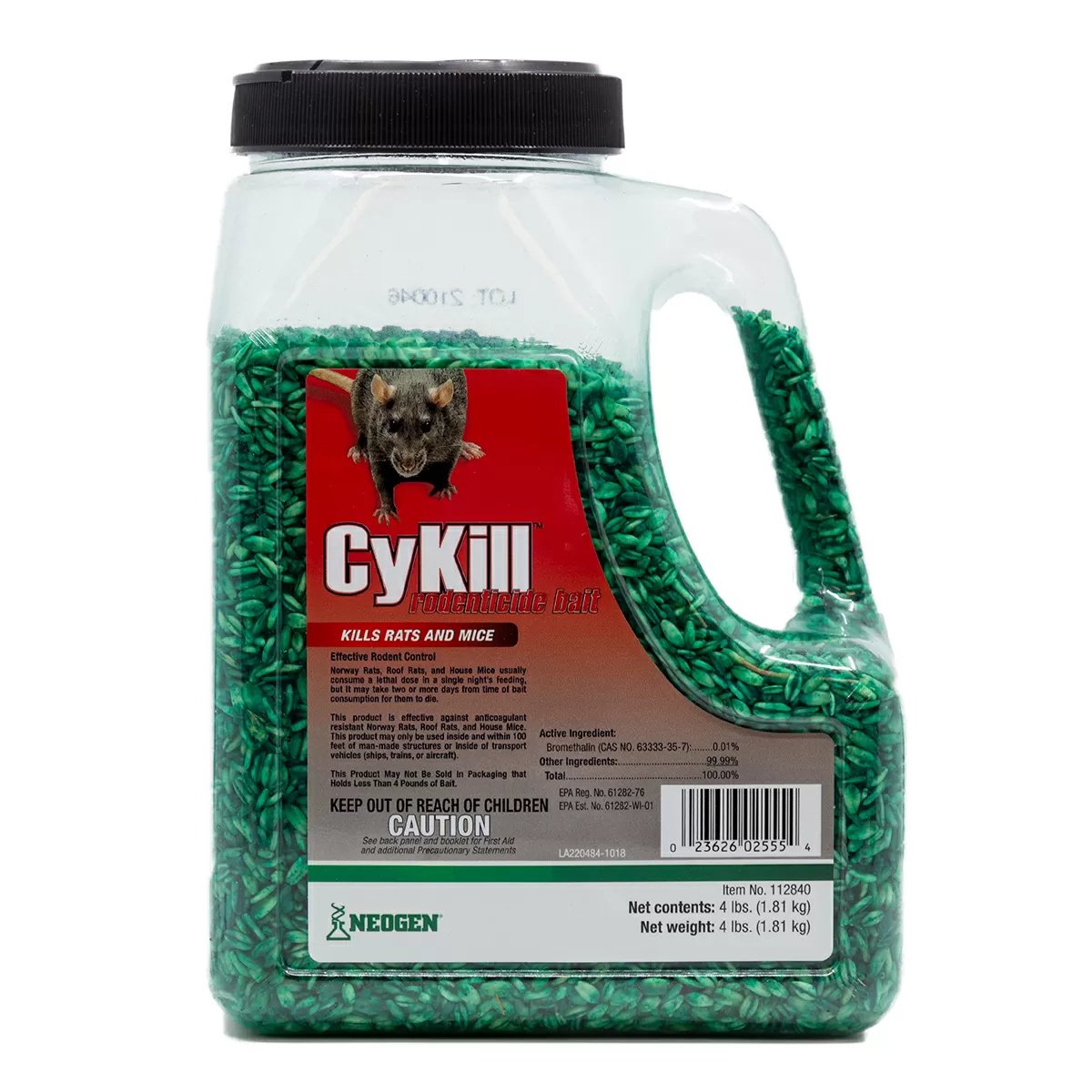 CyKill™ Rodenticide Bait - 4 lb Jug - QC Supply -