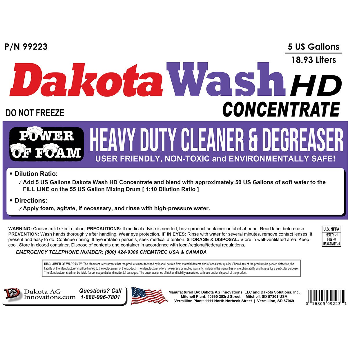 Dakota Ag Innovations Dakota Wash HD Super Concentrate - QC Supply -