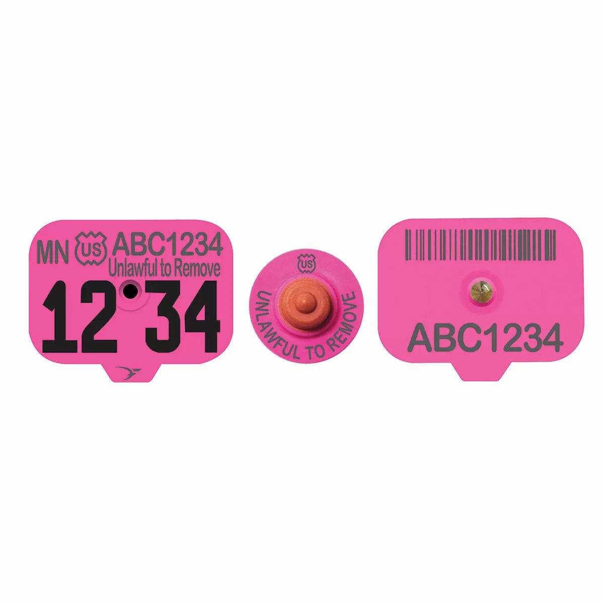 Destron Fearing™ USDA Swine Premise ID PIN Ear Tags - 25/Bag - QC Supply -