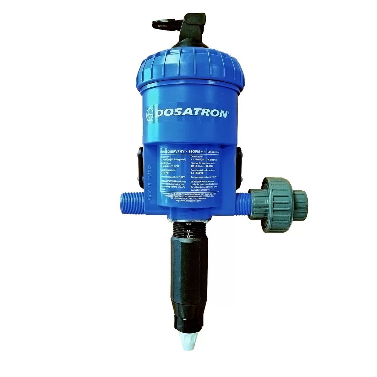 Dosatron® D25RE09 Injector With Bypass Top - QC Supply -