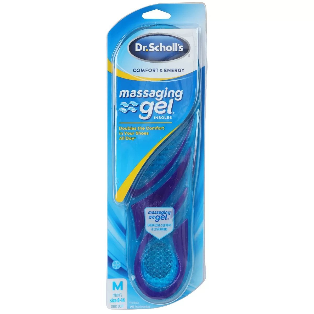 Dr. Scholl's Insoles, Massaging Gel, Advanced, Work, Men Sizes 8-14 (1 Dr. Scholl's Insoles, Massaging Gel, Advanced, Work, Men Sizes 8-14 (1
