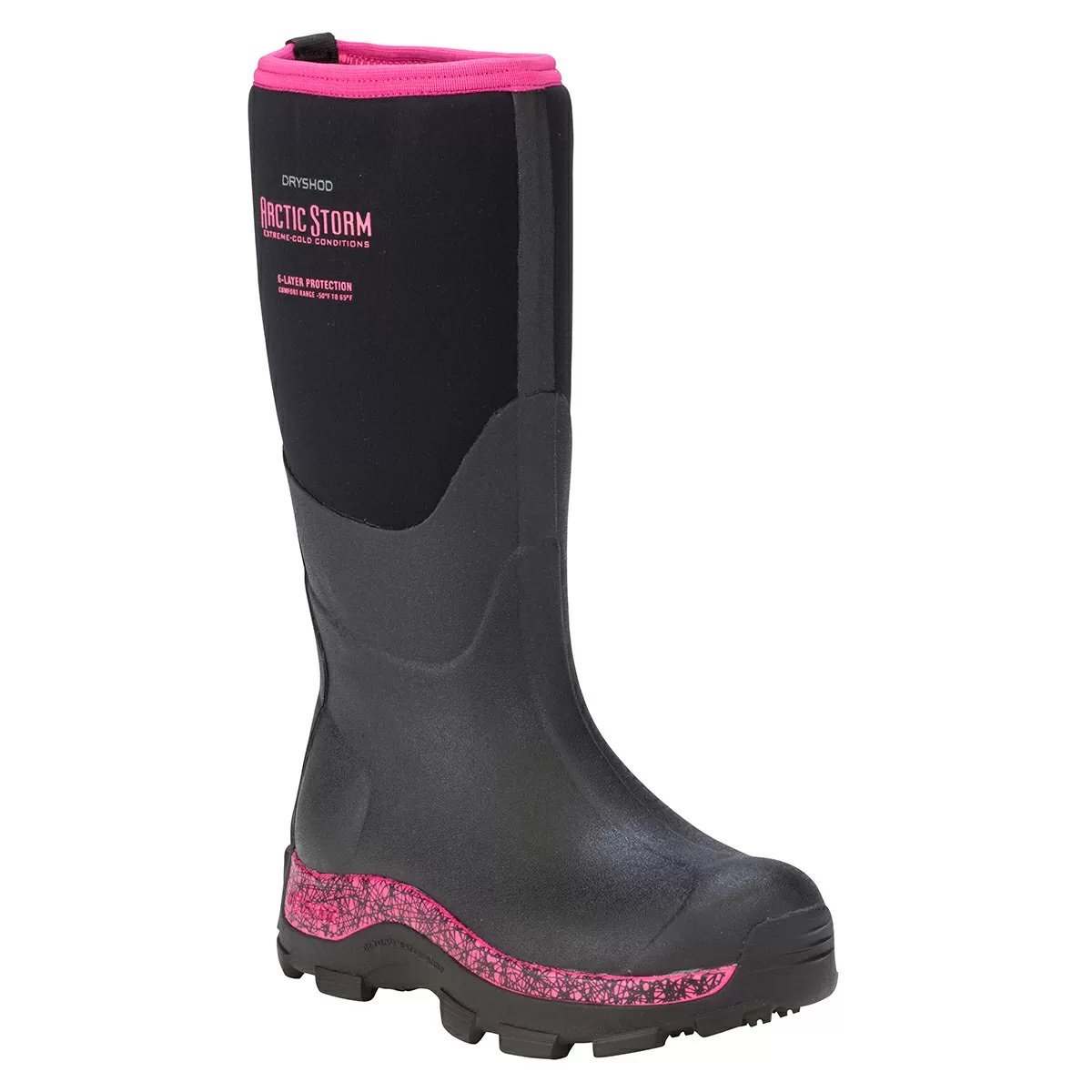 DRYSHOD® Artic Storm Women's Hi Boots - Black/Pink - QC Supply -
