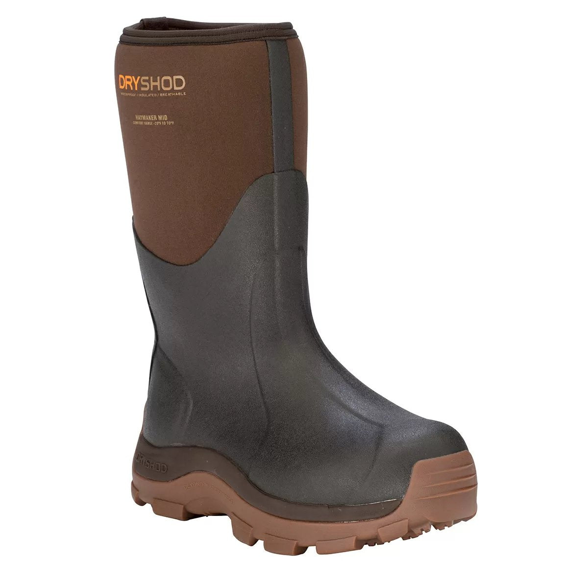 DRYSHOD® Haymaker Men's Mid Farm Boots - Brown - QC Supply -