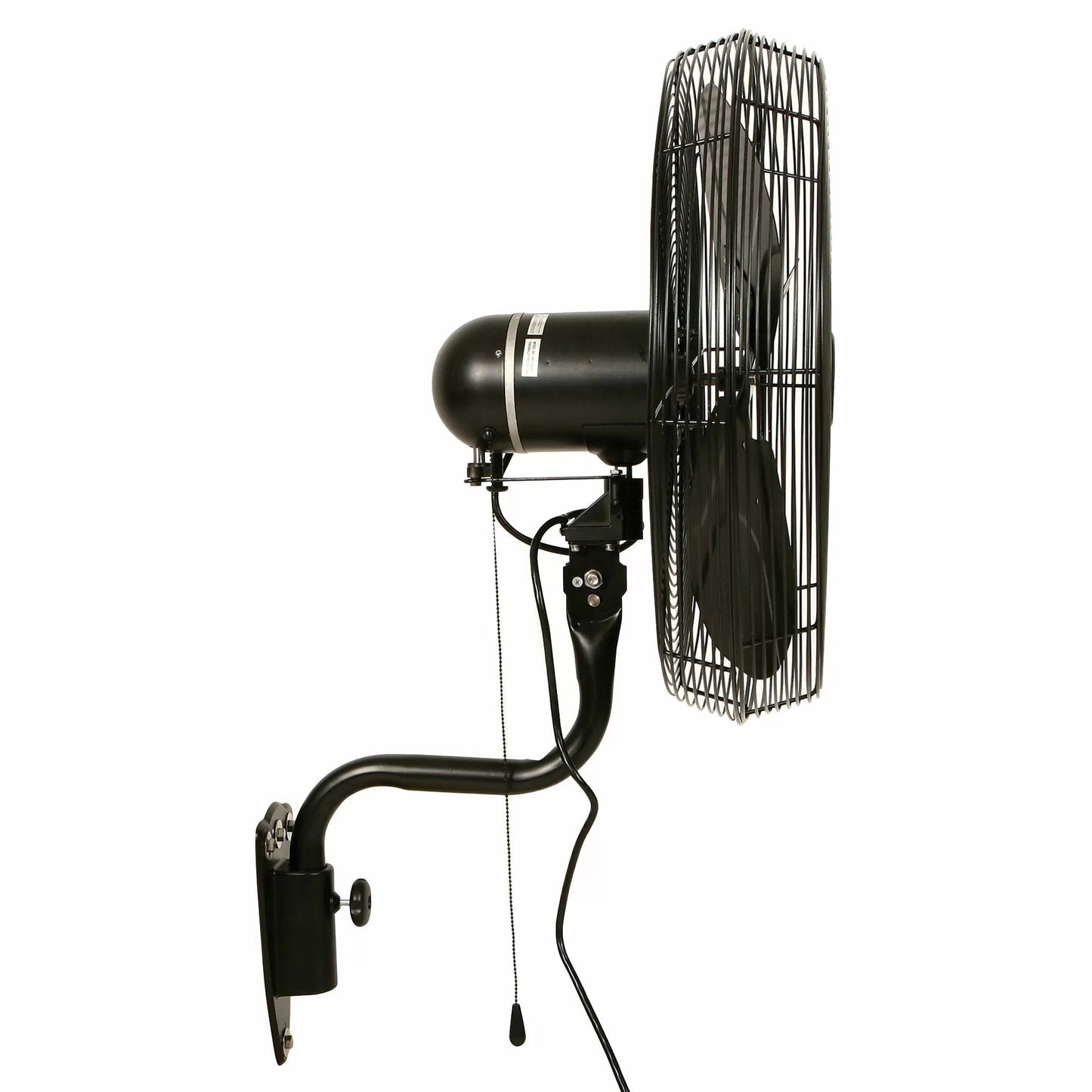 DURAFAN® Indoor/Outdoor Oscillating Wall Mount Fan - 24" Black - QC Supply -