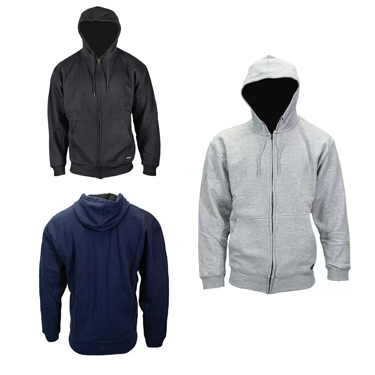 FIVE ROCK® Thermal Lined Zip Front Hooded Sweatshirt - QC Supply -