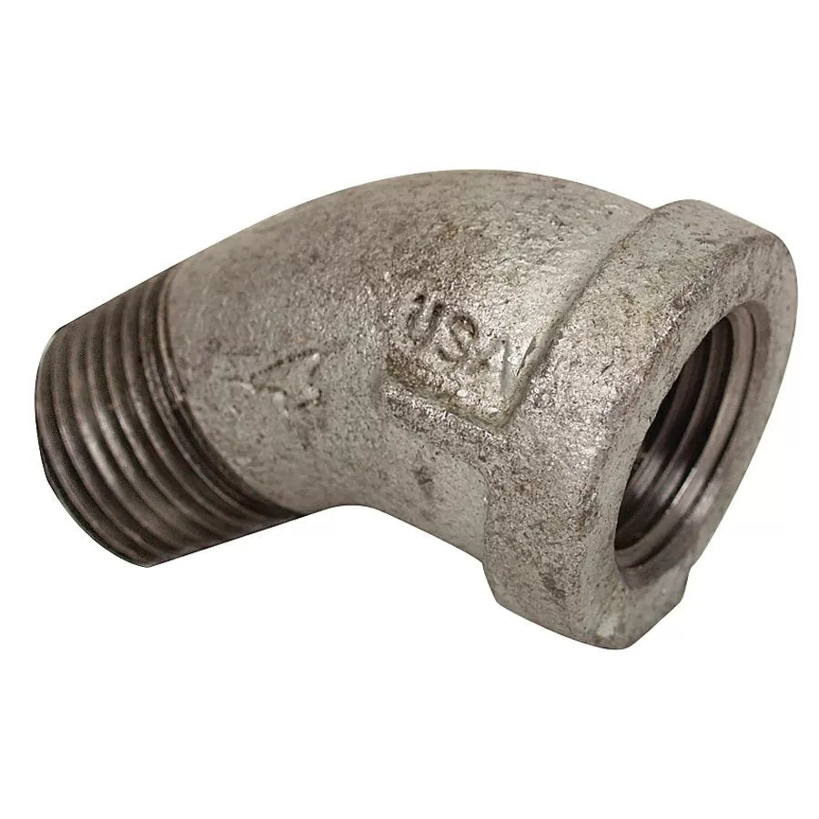Galvanized 45°Street Elbow - 1/2" - QC Supply -