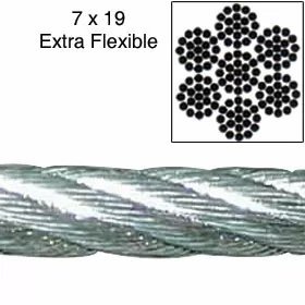 Galvanized Cable by THE FOOT 7x19 - QC Supply -
