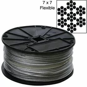 Galvanized Cable by THE ROLL 7x7 250 ft - QC Supply -