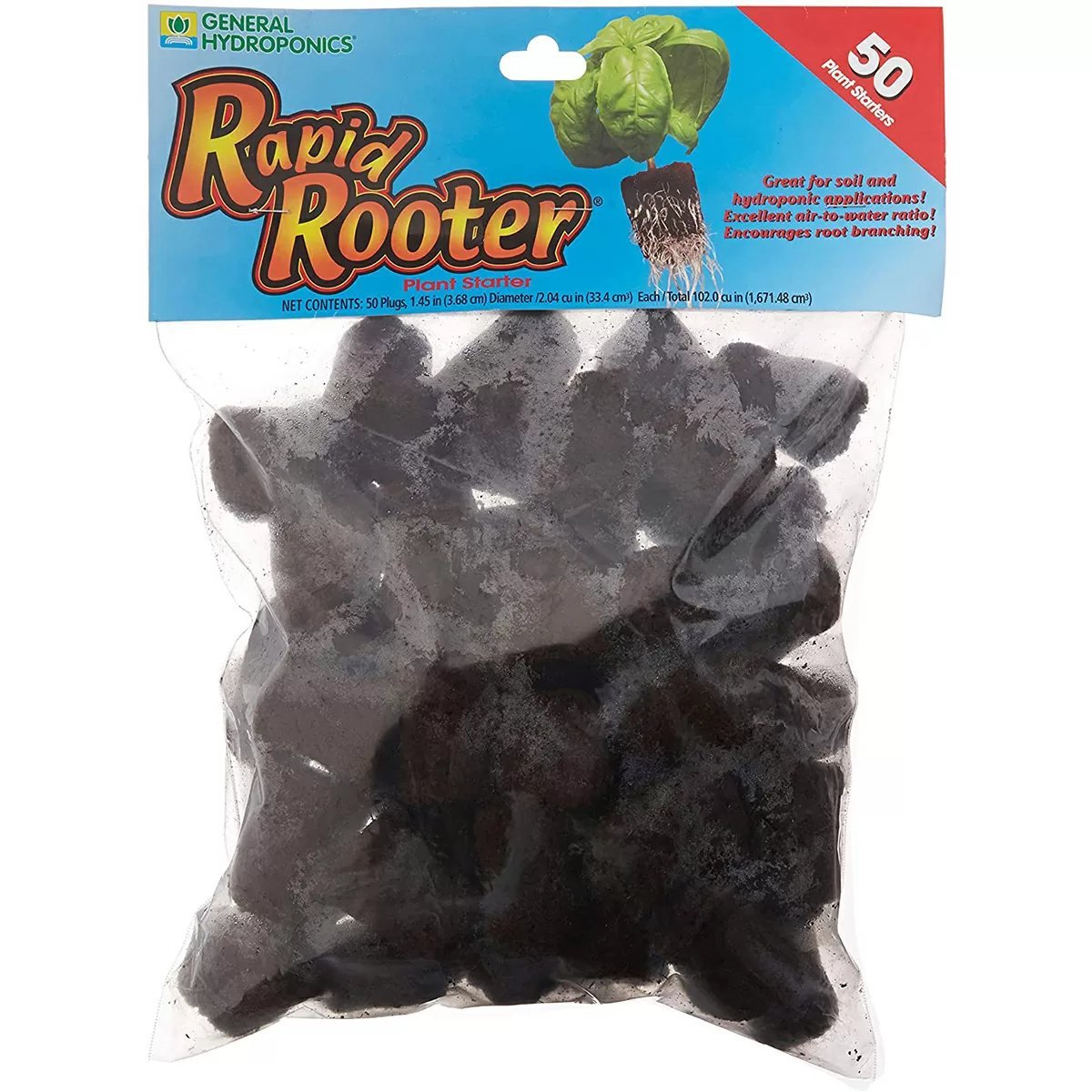 general hydroponics rapid rooter plant starters General Hydroponics Rapid Rooter 50 Pack Replacement Plugs