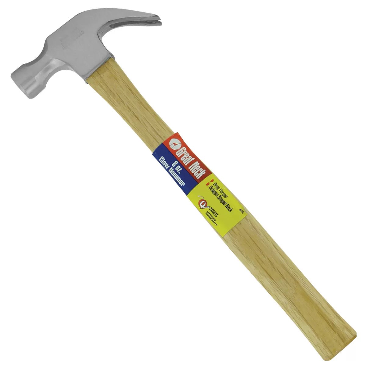 Great Neck 8 oz Wood Handle Claw Hammer - QC Supply -