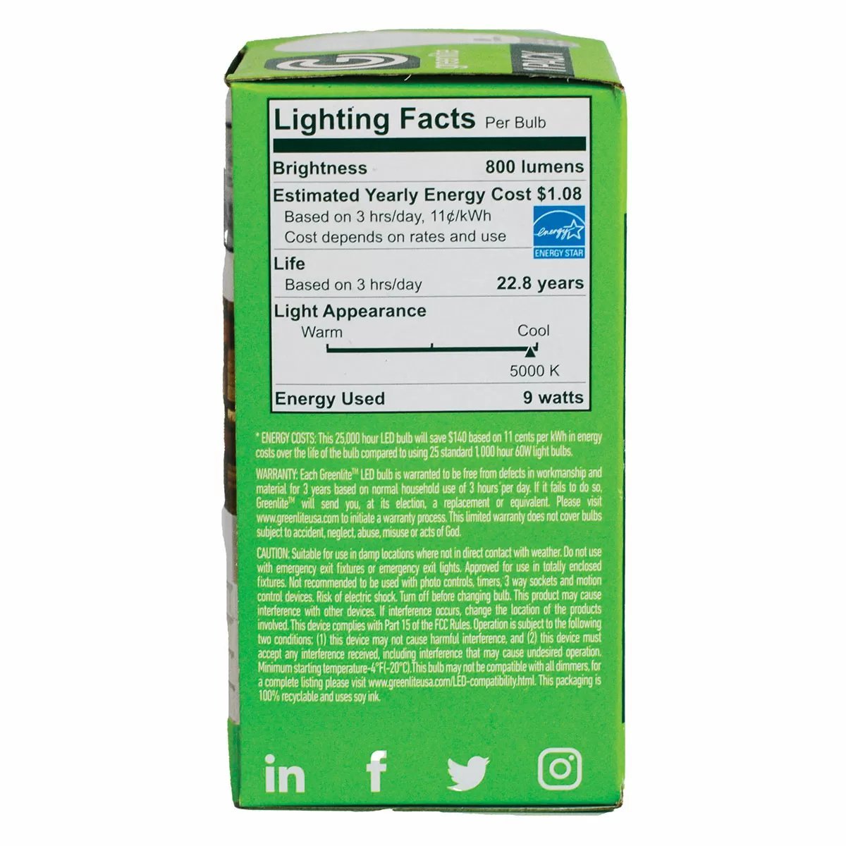 Greenlite™ A19 LED 9W, Dimmable Bulb - QC Supply -