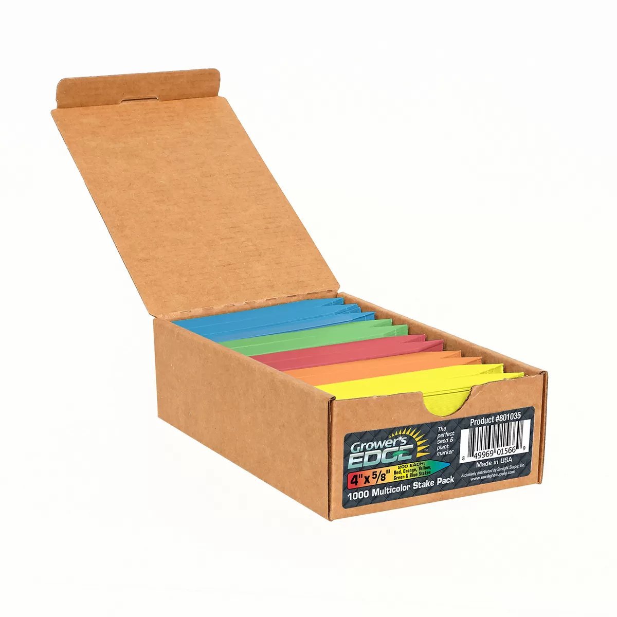 Grower's Edge® Multi - Colored Plant Stakes - 1,000 Box - QC Supply -