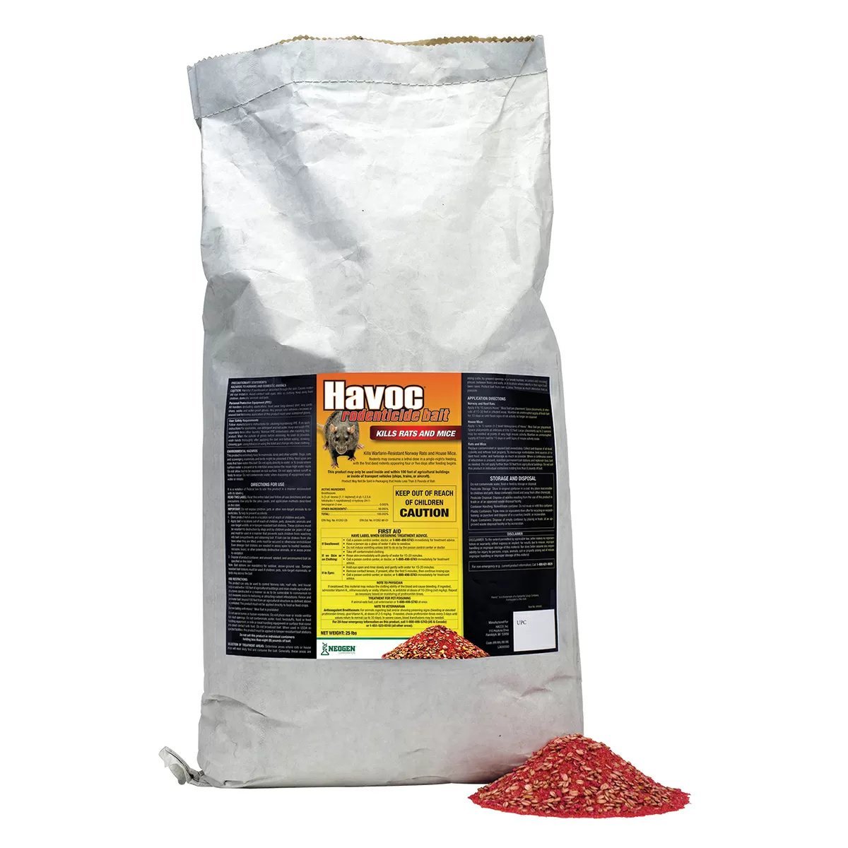 Havoc® Rodenticide Meal Bait - 25 lb Bag - QC Supply -