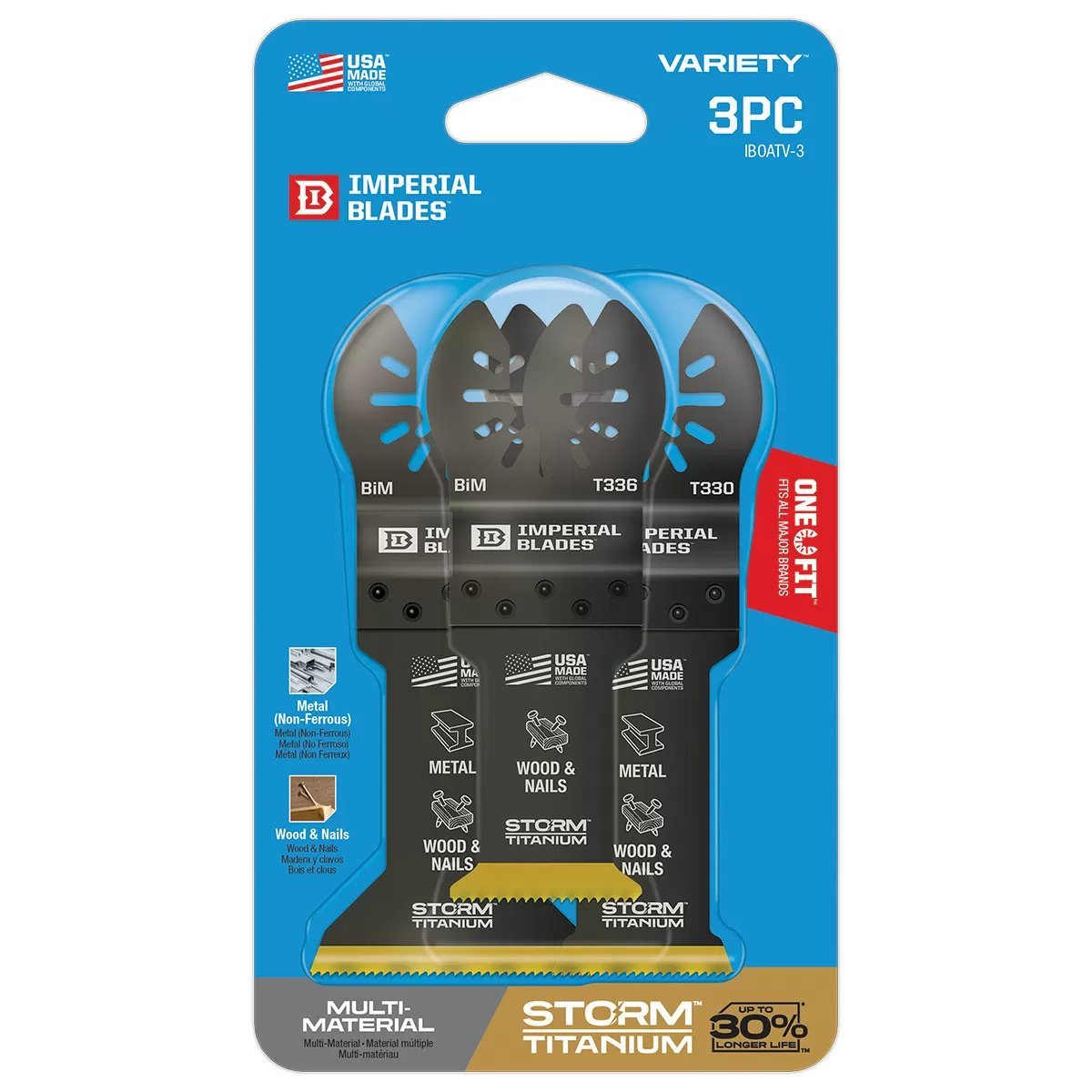 Imperial Blades One Fit™ Storm Titanium Metal/Wood Variety Packs - QC Supply -