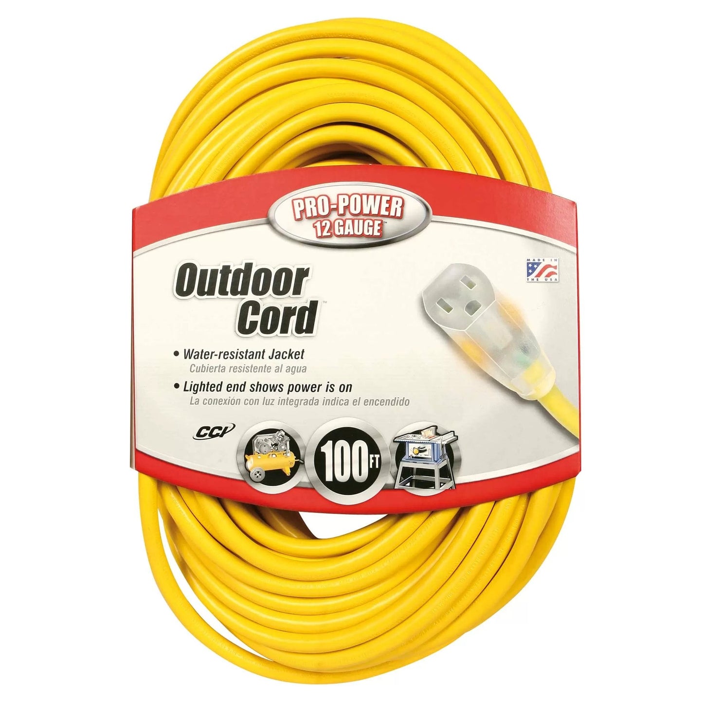 Indoor - Outdoor 12/3 Extension Cord - 100 ft. - QC Supply -