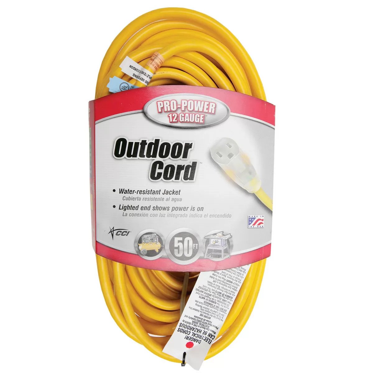 Indoor - Outdoor 12/3 Extension Cord - 50 ft. - QC Supply -