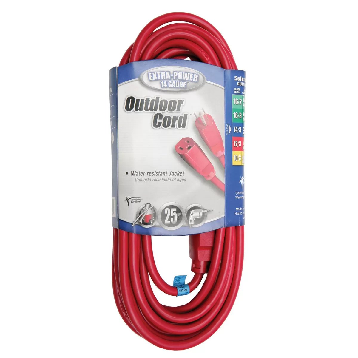 Indoor - Outdoor 14/3 Extension Cord - 25 ft. - QC Supply -