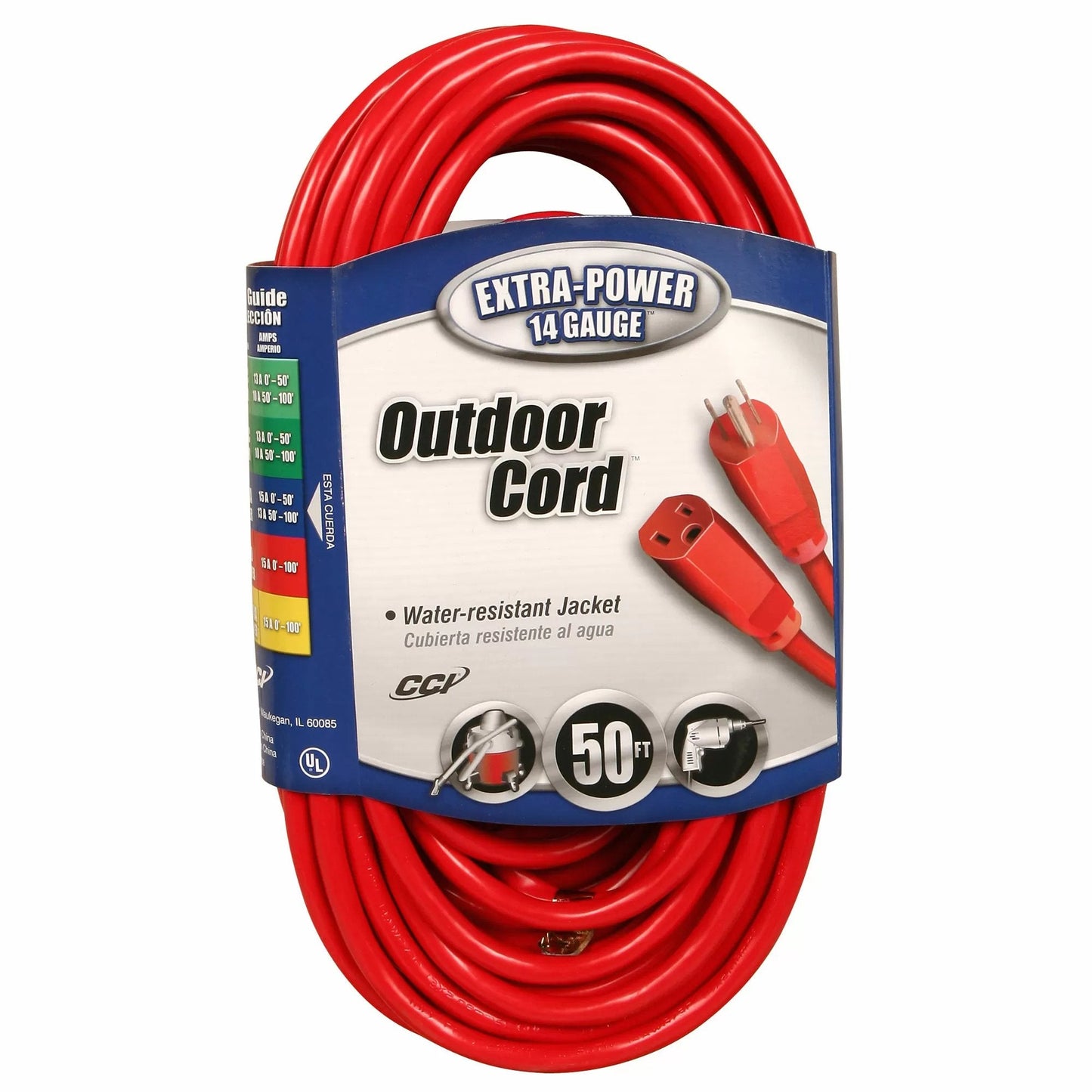 Indoor - Outdoor 14/3 Extension Cord - 50 ft. - QC Supply -